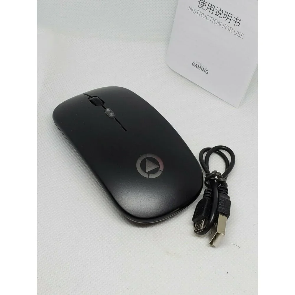 Mouse 27Mhz USB Wireless Mute Rechargeable LED Backlit 1600DPI Gaming Mouse